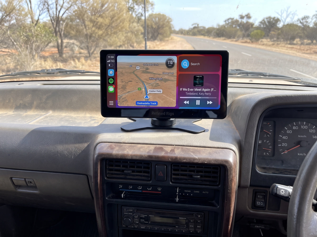 Evara Display in a Nissan Patrol GQ at a bush campsite
